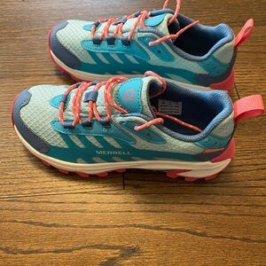 Merrell Kids' Aqua and Coral Trail Sneakers